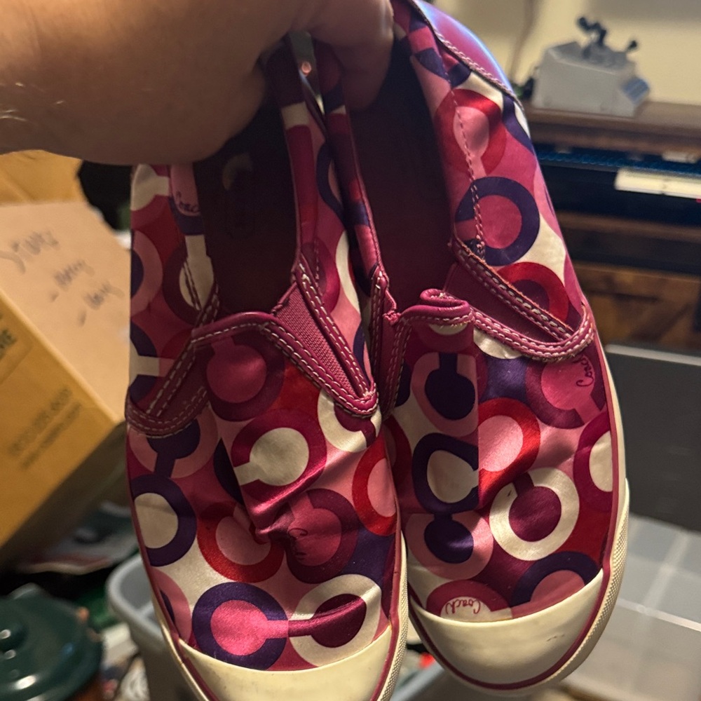 Coach Pink and Purple Patterned Women's Sneakers